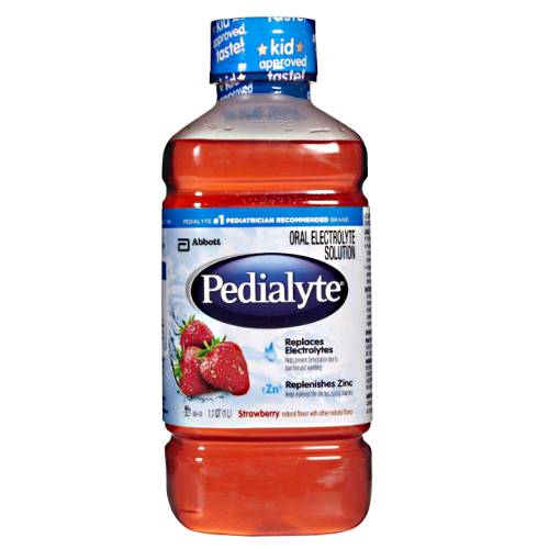 Pedialyte - Pedialyte promotes rehydration and electrolyte replacement.