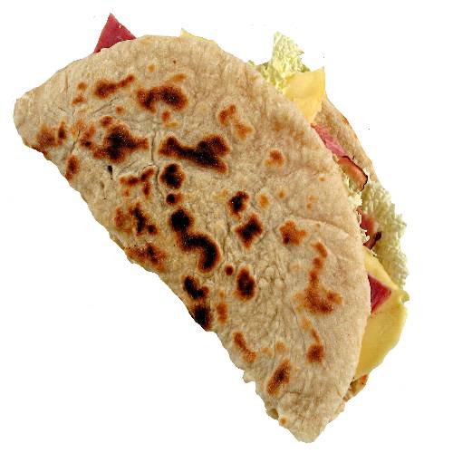 Piadina is a thin bread cooked then filled with cheese meats and other season products.