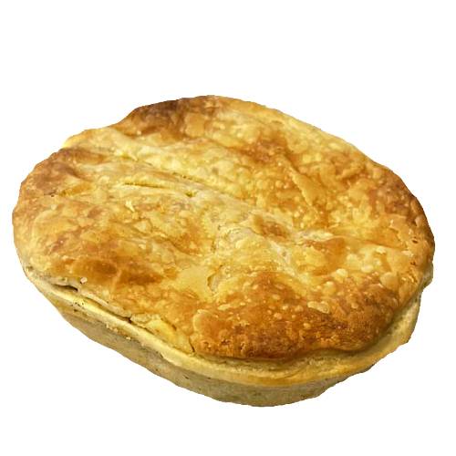 Pie Chicken - Chicken Pie is made with chicken in a white sauce then backed in a pastry pie with a lid so it can be eaten with one had as a cocktail food.