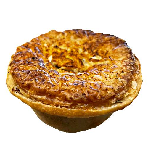 Pie Vegetable Curry - Vegetable Curry Pie is made by cooking mixed vegetables into a curry sauce then placed into a pie pastry and baked into a small cocktail style pie.