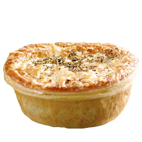 Pie - Cocktail Pie is a baked pastry dough casing that contains a filling of various sweet or savoury ingredients and has a lid and can be eaten with one hand.