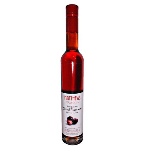 Plum Liqueur Matthews - Matthews fruit wines rare liqueur blood plum made from 39 percent ruby blood 35 percent donsworth 26 percent mariposa naturally fermented wine made from tree ripened blood plums.