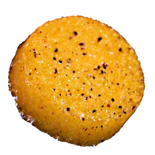Spiced polenta is boiled cornmeal that is cool and solidify into a loaf that can be baked fried or grilled and flavoured with spices.