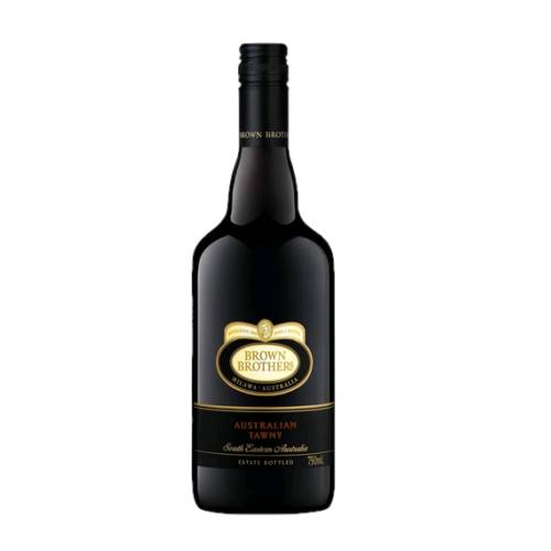 Brown Brothers tawny port wine is orange brown or yellowish brown colour.