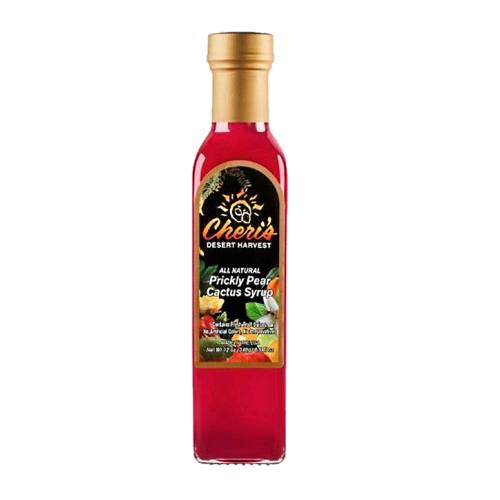 Prickly Pear Syrup - Prickly pear syrup made from cooking sugar and prickley pear juice into a thick sweet syrup.
