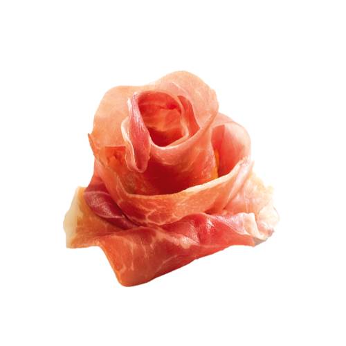 Prosciutto is dry cured ham that is usually thinly sliced and served uncooked this style is called prosciutto crudo in Italian and is distinguished from cooked ham prosciutto cotto.