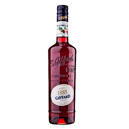 Giffard raspberry liqueur made from red raspberries plucked fresh from the vine are macerated in neutral spirit to capture their bright tangy flavor.