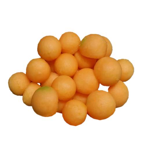 Rockmelon Balls - Rockmelon balls or cantaloup balls are mde buy cutting the flesh of rockmelon with a ball cutter.