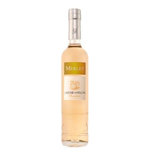 Creme de Melon Rockmelon Liqueur or cantaloupe liqueur made from freshly cut melon with a complex blend of tea mango and very ripe Muscat.