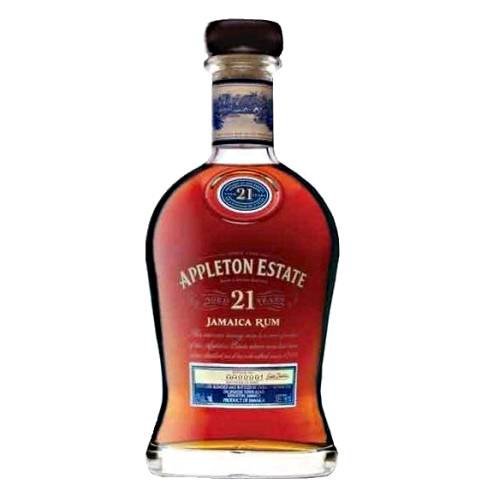 Rum Appleton Estate 21year - Appleton Estate 21 year rum with nutty and rich and vanilla marmalade chocolate and pepper on the palate thick full nutty cocoa stewed fruits demerara sugar and oak aged.