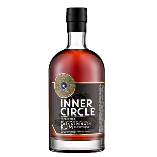 Rum Black Inner Circle - Inner Circle black rum is single barrel aged aged for 5 Years with spice and burnt golden butterscotch and slight smokiness and fruity scent and hints of vanillin.