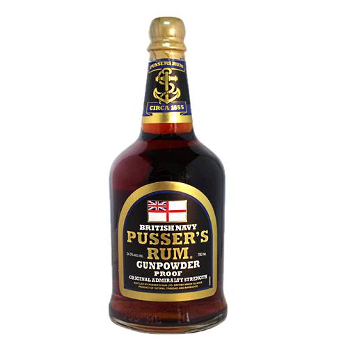 Rum Dark Pussers Black - Pussers rum gunpowder proof black label is a traditional Royal Navy style rum produced at original Admiralty strength and in accordance with the Admiraltys blending recipe.