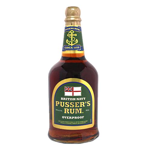 Pussers rum overproof green label is a high strength dark rum. While the rum is produced with the same blend of rums as the Original Admiralty strength the final product is a potent blend best used as a floater.