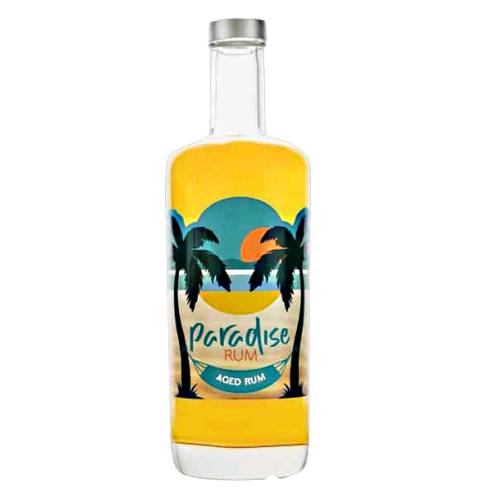Paradise gold rum has been castaway in an Oak barrel for over five years and now ready to have some fun.