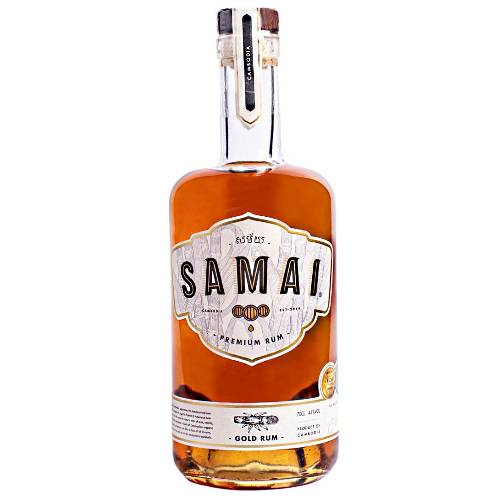 Rum Gold Amber Samai - Samai Gold Rum is aged between two to four years in oak barrels and is distilled in traditional copper pot stills.
