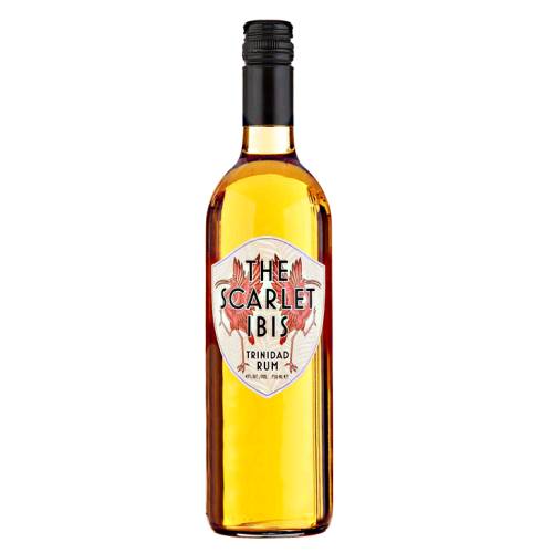 Rum Gold Amber Scarlet Ibis - Scarlet Ibis gold rum is blend of aged Trinidad rums with flavors of toffee tobacco dark honey firm and dry backbone.