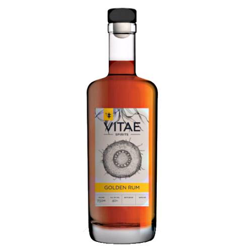 Vitae Spirits gold rum add fresh sugar cane grilled on house made charcoal in collaboration with our neighbors ace and barbeque a bit of molasses and oak to round the body.