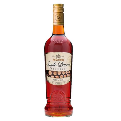 Rum Single Barrel Reserva Angostura - Single barrel reserva rum by angostura is richness found in the light wooden notes with a hint of vanilla. This rum is aged in individually selected 1 select oak barrels to guarantee a superb mellow taste with notes of tropical fruits.