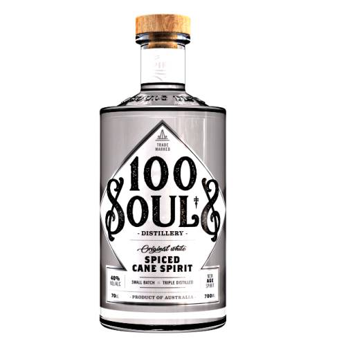 100 Souls whte spiced rum triple distilled original white spiced cane spirit is vapour basket infused with the finest vanilla and allspice