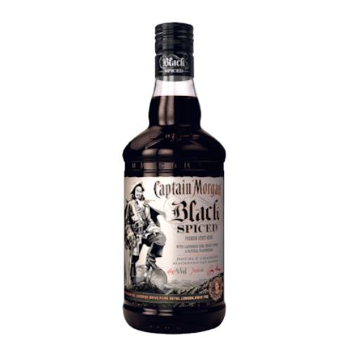 Rum Spiced Black Captain Morgan - Captain Morgans black spiced rum is crafted from authentic caribbean rum distilled from blackstrap molasses select spices and natural flavourings then finished in double charred blackened oak.