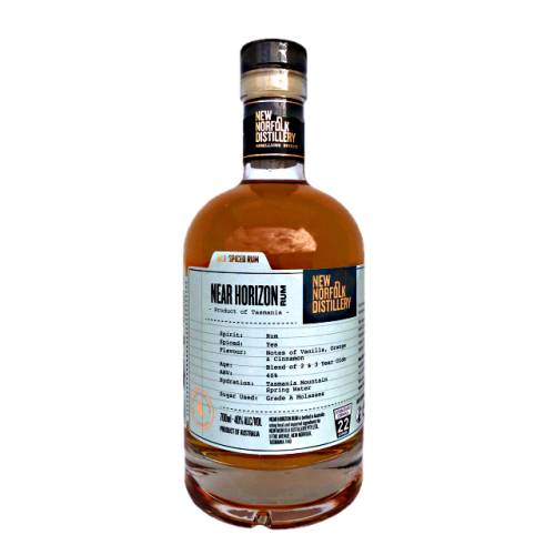 New Norfolk rum spiced has botanicals blended them with exotic spices then hydrated the elixir with pure mountain spring water.with orange and cinnamon with hints of vanilla.