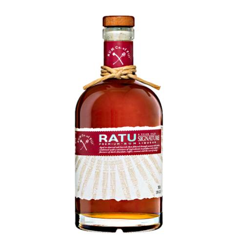 Ratu 8 Year Old Signature Premium Rum Liqueur is aged in charred oak barrels then filtered through coconut shell carbon.