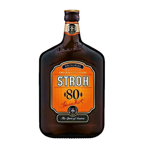 Rum Stroh 80 - Stroh rum 80 percent is distilled from a secret blend of herbs and fruit.