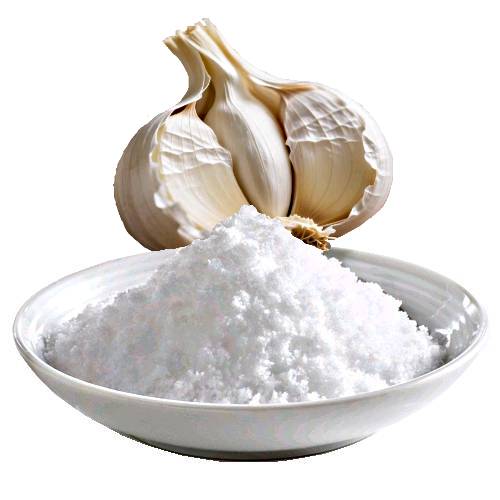 Salt Garlic - Garlic Salt is sodium chloride rubed with garlic into the salt with bits to give a strong fruity garlic scent.