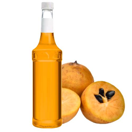 Sapodilla Syrup is made by cooking the fruit with sugar and water into a thick fruity syrup.