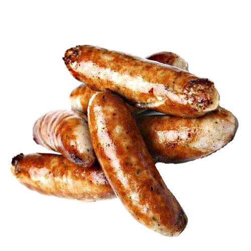 Pork cocktail sausage made from fine pork mince.