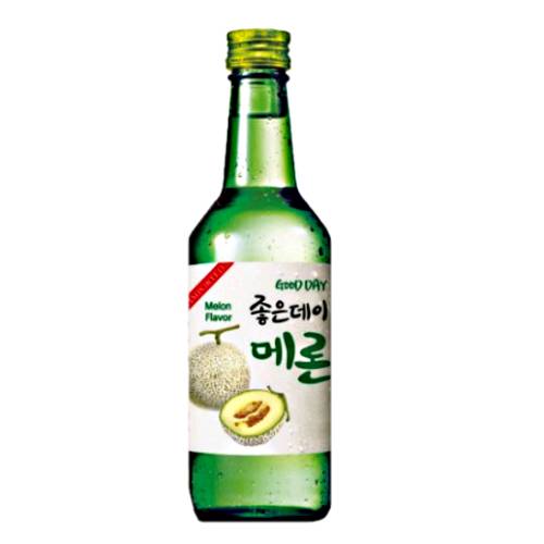 Good Day melon soju rice spirit with honeydew melon flavour.