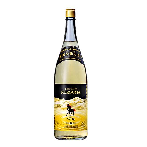 Soju Kagura Shuzo - Kurouma Soju Barrel Aged with soft round and subtly sweet tasteand a soft aroma played up by the sweet dedicate floral aroma of rice and rich taste that gradually envelops the mouth with the natural sweetness and complex.