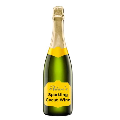 Sparkling Cacao Wine - Cacao sparkling wine with significant levels of carbon dioxide in it making it fizzy.