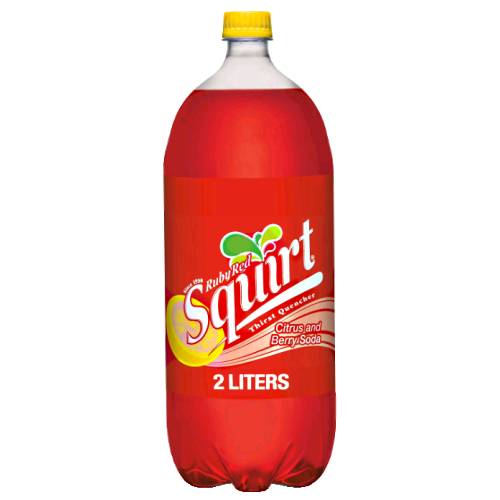 Squirt Soda Red - Squirt Red Soda is a bright red grapfruit flavour soda drink.