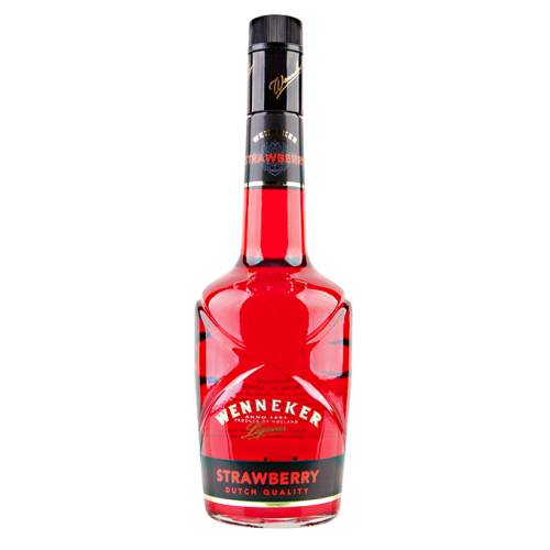 Wenneker Strawberry Liqueur made from distilling strawberry juice concentrated.