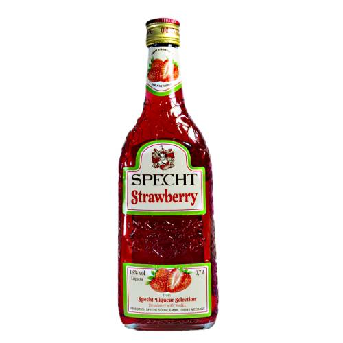 Strawberry Schnapps Specht - Specht strawberry schnapps is a spirit based strawberry spirit that has been masterfully crafted with the natural fruit flavor of strawberries to give a sweet and tart flavor.
