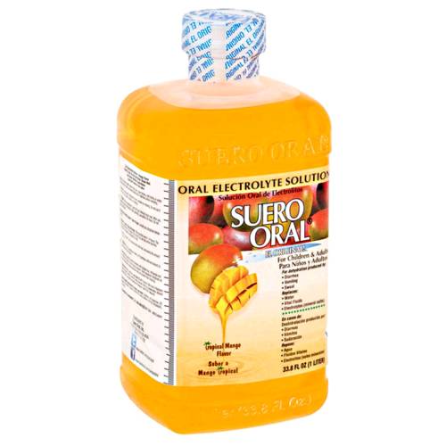 Suero Oral - Suero Oral is a brand name of an electrolyte solution used to re hydrate after working in heat intensive environments athletic activity to treat pediatric vomiting and diarrhea and as a hangover remedy.