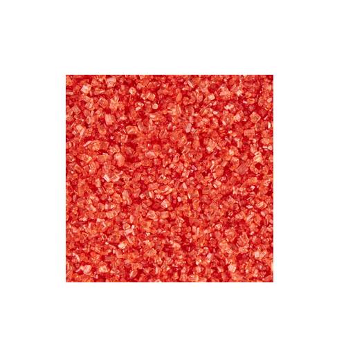 Red sugar crystals is the name for sweet tasting soluble carbohydrates many of which are used in making cocktails look good.