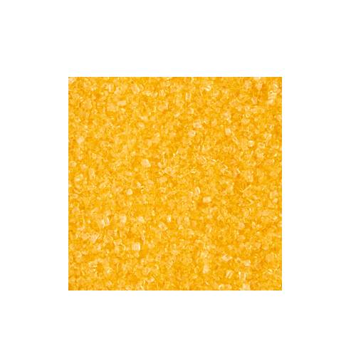 Yellow sugar crystals is the name for sweet tasting soluble carbohydrates many of which are used in cocktail garnish.