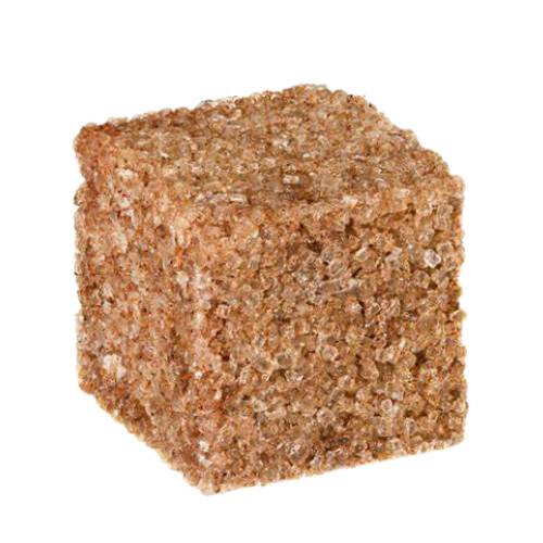 Brown sugar cubes also called brown sugar lumps are brown granulated sugars lightly steamed and pressed together in block shape.