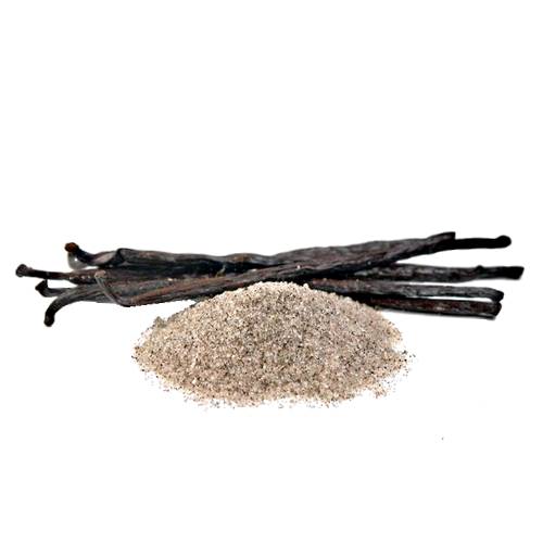 Sugar Vanilla - Vanilla sugar is sugar rubbed with vanilla been seeds and aged over time for a full vanilla flavour.