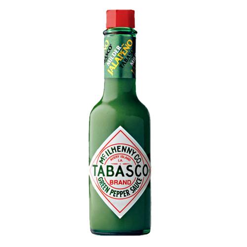 Tabasco Green Pepper Sauce - Tabasco green pepper sauce has 600 to 800 scoville heat units with a green colour and strong in jalapeno chili spice and low scoville rating.