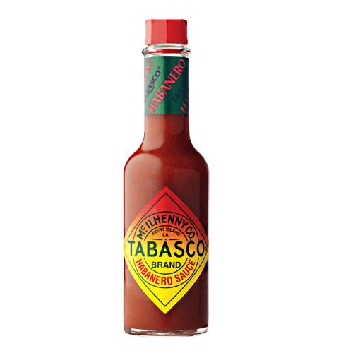 Tabasco Habanero Pepper Sauce - Tabasco habanero sauce has 7000 to 8000 scoville heat units and is a strong habanero chili flavour with peppers papaya mango and spices this Caribbean style sauce and very high scoville rating.