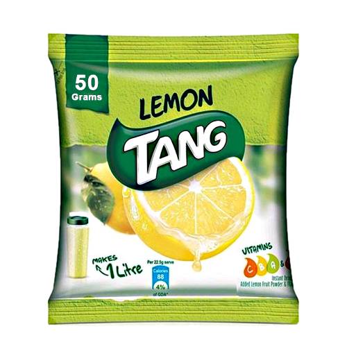 Lemon Tang powder is a lemon flavoured sharp tasting drink powder sweetened with sugar and a source of vitamin c.