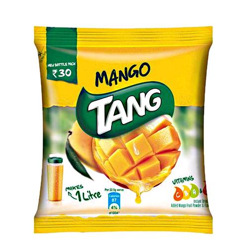 Tang Mango - Mango Tang powder is a mango flavoured artificial drink powder that is sweetened with sugar and a good source of vitamin c.
