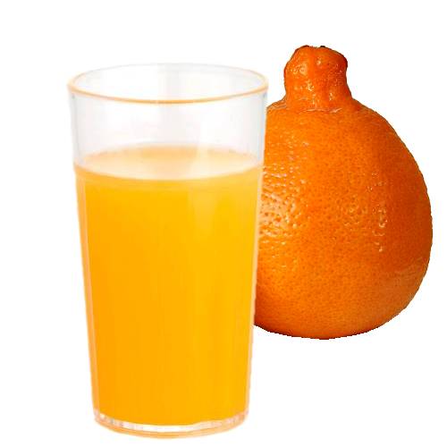 Tangelo Juice - Tangelo juice is sweet and tart with a light orange color.