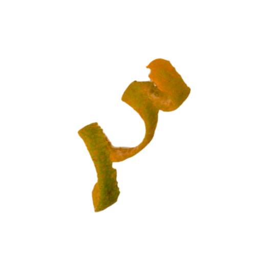 The peel or zest of a Tangelo.