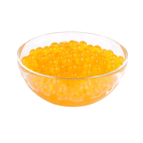 Tapioca Ball Mango - Mango flavoured tapioca made into small balls also called tapioca mango pearls or boba or bubble mango.