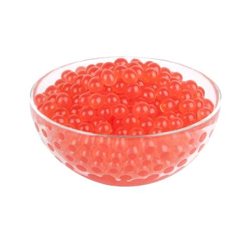 Tapioca Ball Strawberry - Tapioca balls flavoured with strawberry also called tapioca strawberry pearls or strawberry boba or bubble.