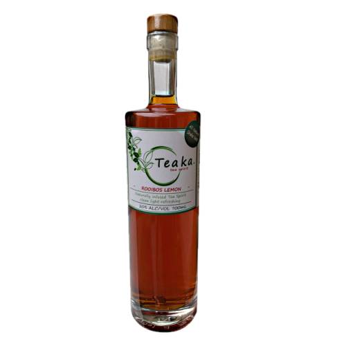Tea Liqueur Teaka - Teaka Rooibos Lemon Tea Spirit is a full bodied sweet nutty bouquet with distinctive woody notes is carefully balanced by the soothing lilt of honey lemon and spicy cinnamon.